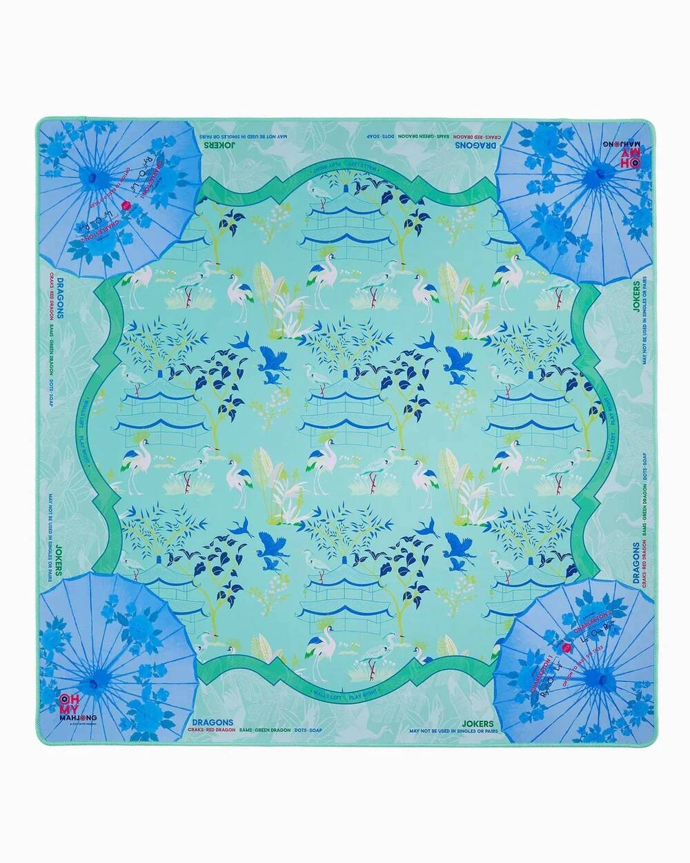 NEW OH MY MAHJONG veranda mat in blue